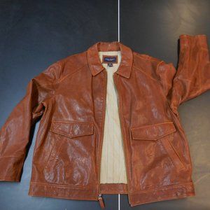 Daniel Cremieux lambskin bomber distressed jacket